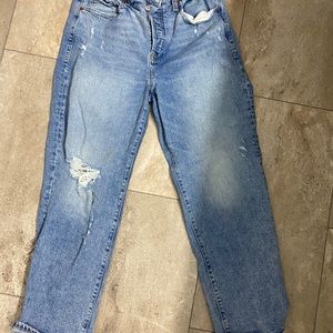 Old Navy distressed mom jeans